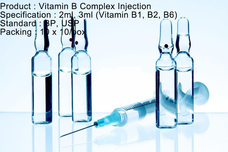 2ml 3ml Small Volume Parenteral Vitamin B Complex Injection For Humans 