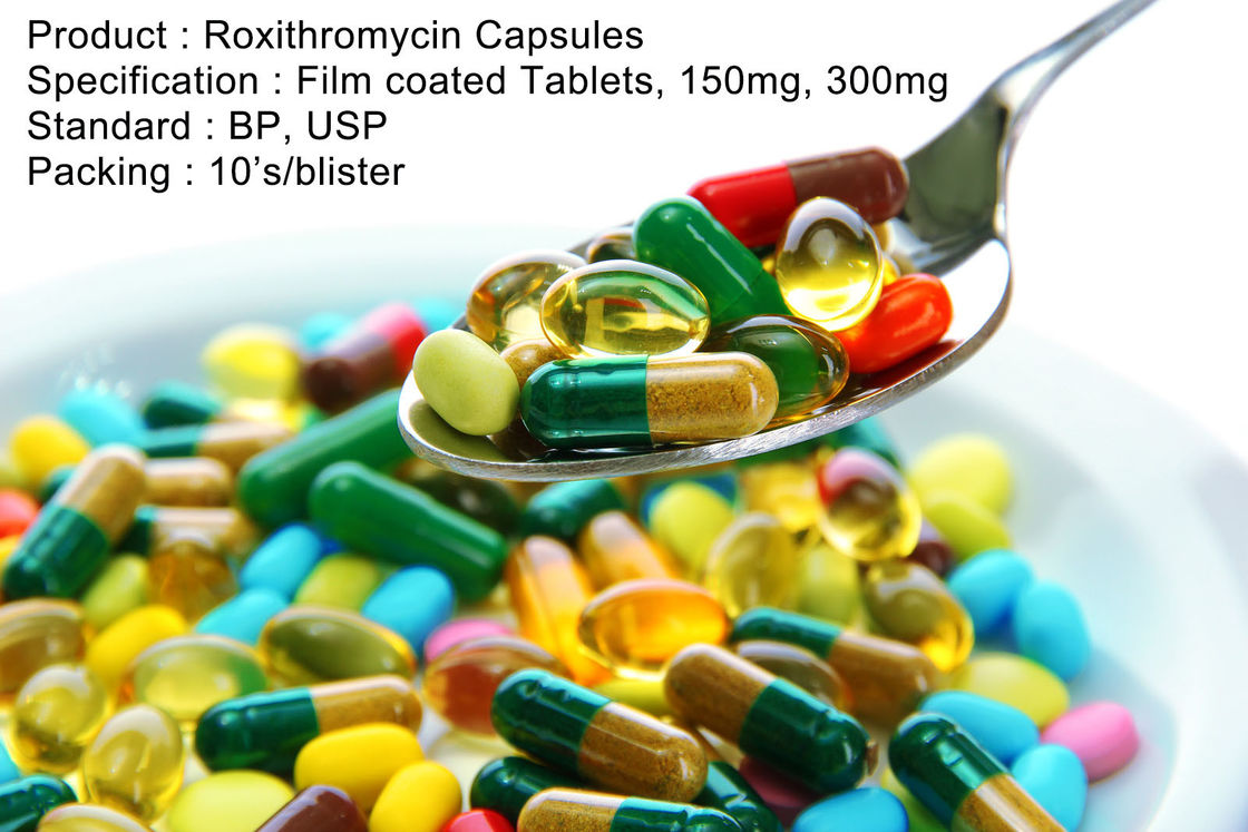 Roxithromycin Capsules Film coated Tablets, 150mg, 300mg Oral Medications Antibiotics