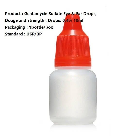 Eye / Ear Gentamycin Drops 0.4 10ml Ophthalmic Preparations Antibiotic