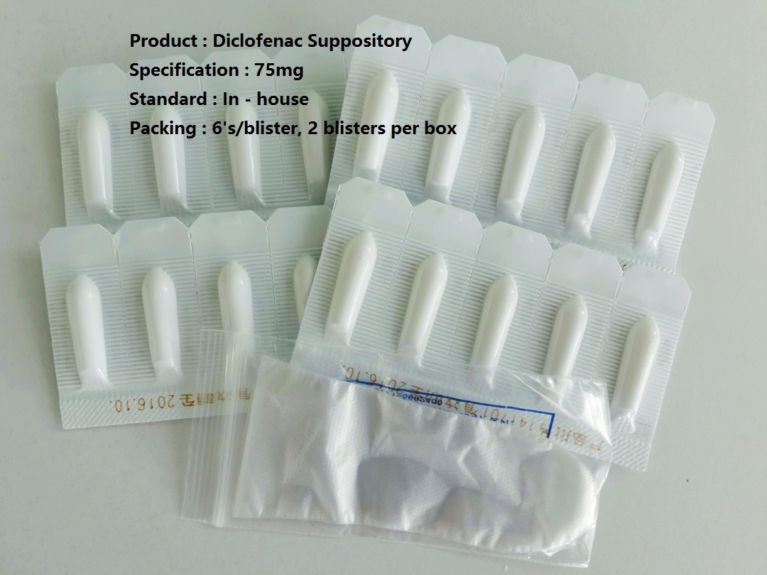 Diclofenac Suppository Medication / Anti Inflammatory Suppository 75 mg
