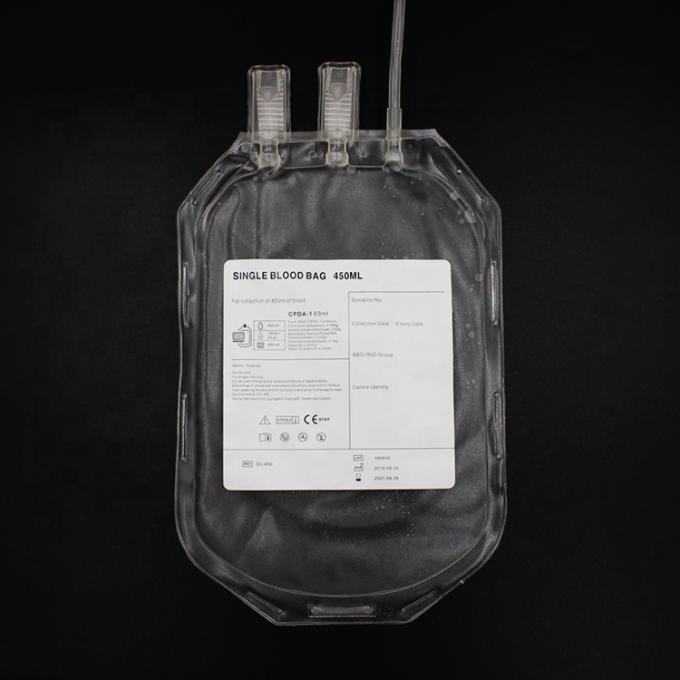Waterproof Medical Grade Single CPDA Blood Collection Bag Non Toxic