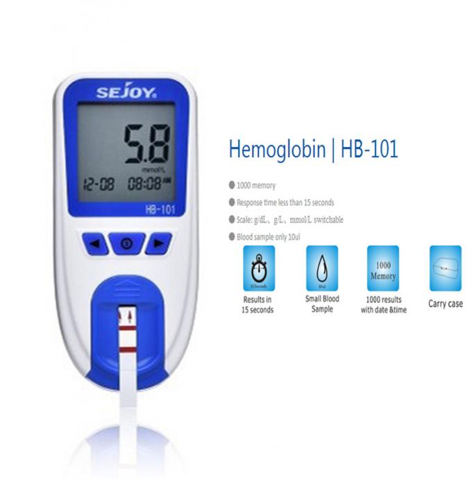 Digital Blood Hemoglobin Measurement Meter Home Test Large LCD