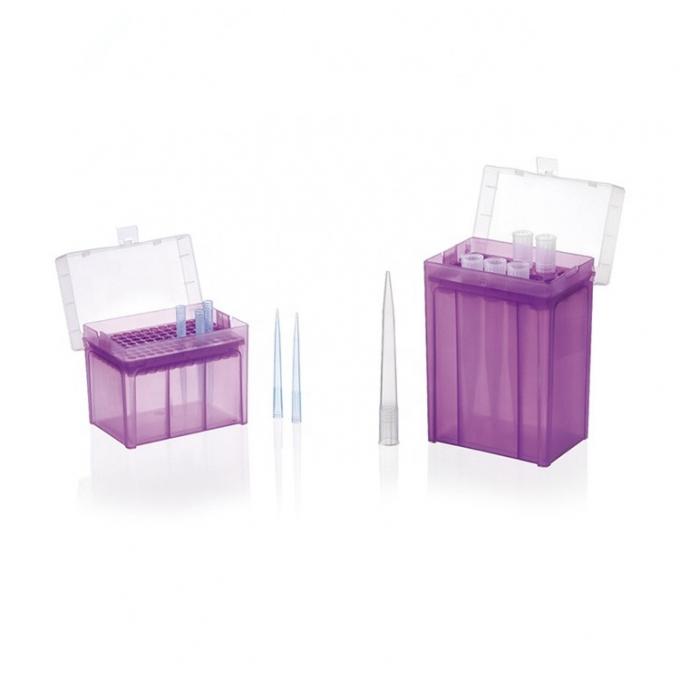 Multicolor plastic 1000 ul pipette tips boxes