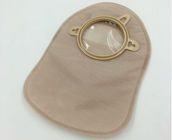 Beige Disposable Medical Products / One Piece Close Pouch Disposable Colostomy Bags