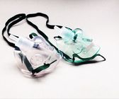 Tranparent / Green Disposable Medical Device Nebulizer Oxygen Mask With Tube