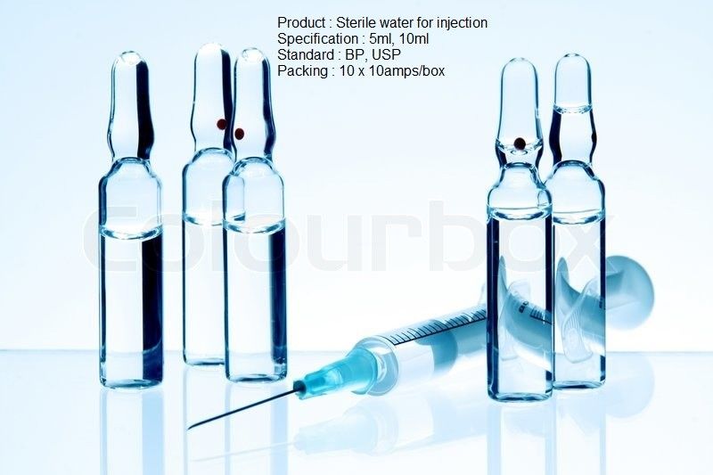 Sterile Parenteral Adminstration USP Sterile Water For Injection 10Ml plastic and glass ampoule