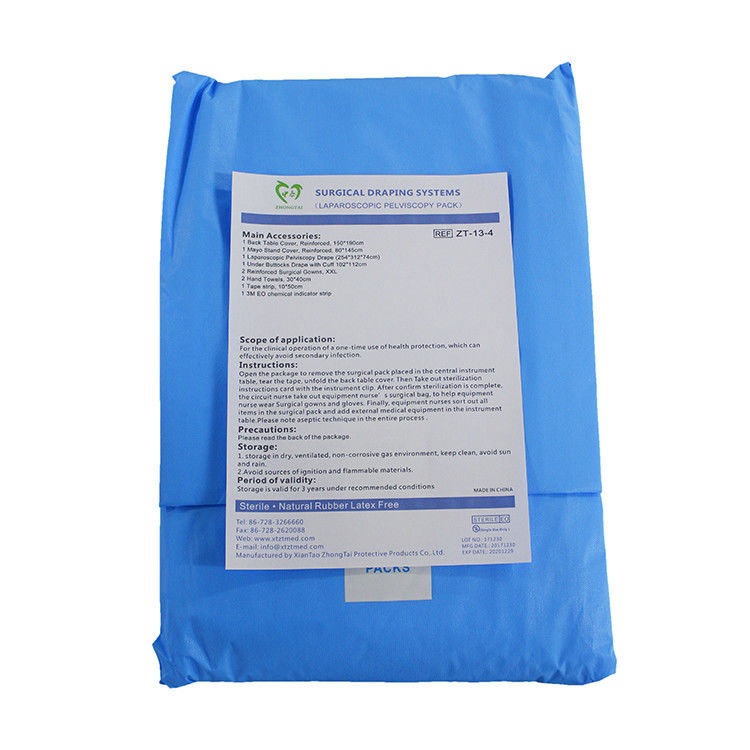 Medical Universal Lithotomy Laparoscopy Drape Pack SMS Material Eco - Friendly