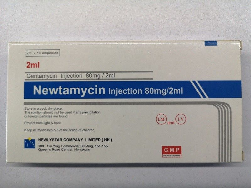 Gentamycin Sulfate Injection Small Volume Parenteral Antibiotics 40mg/2ml 80mg/2ml